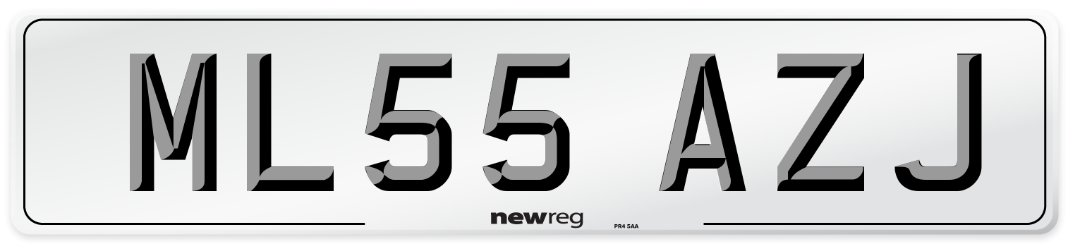 ML55 AZJ Number Plate from New Reg